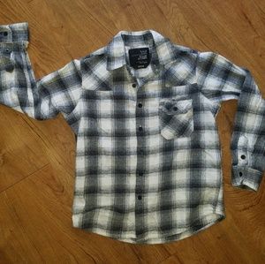 3 for $15 Blue crown button down boys shirt plaid